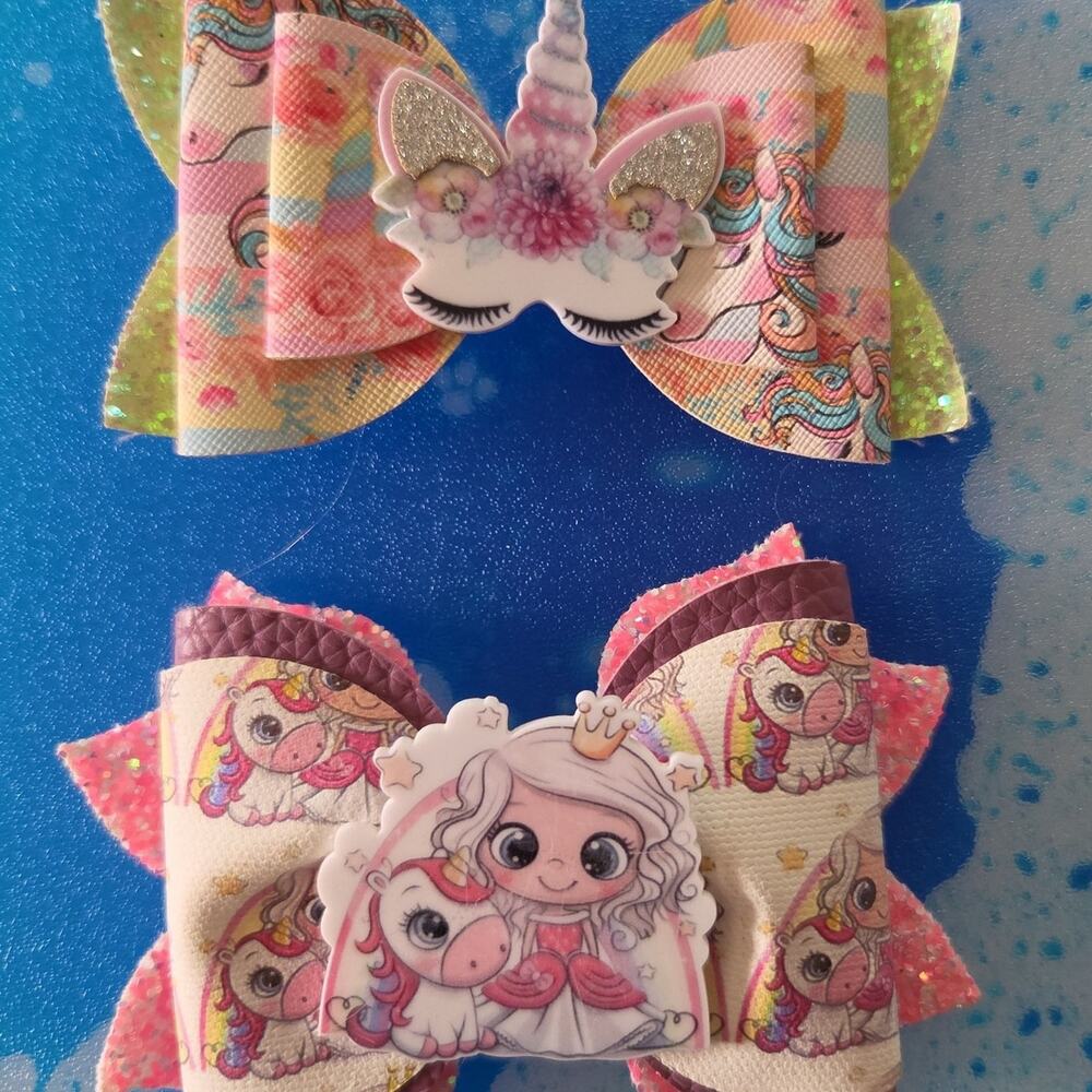 Custom Unicorn Hair Bows